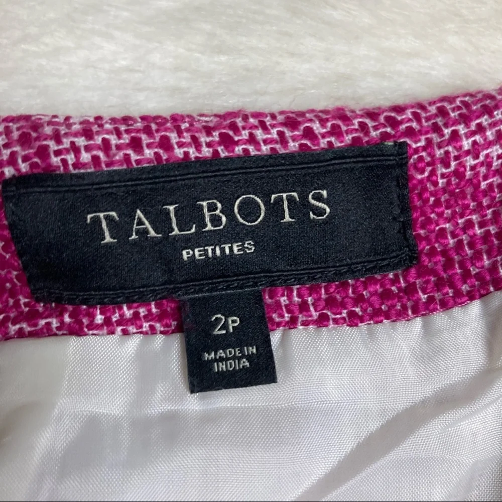 talbots Pink Tweed Pencil Skirt Career 2P - Picture 3 of 5